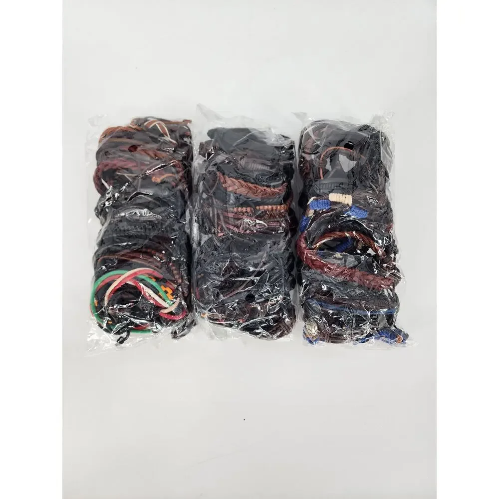 20 Pack Genuine Leather Bracelets - Picture 5 of 6